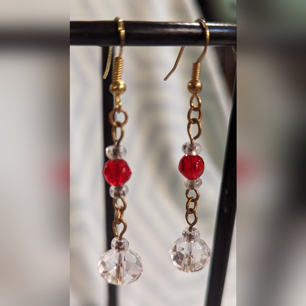 Handmade Fishhook Dangle Earrings - Picture 3 of 3